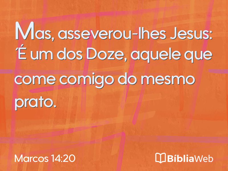 Marcos 14:20 em imagem para compartilhar