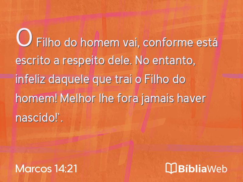 Marcos 14:21 em imagem para compartilhar