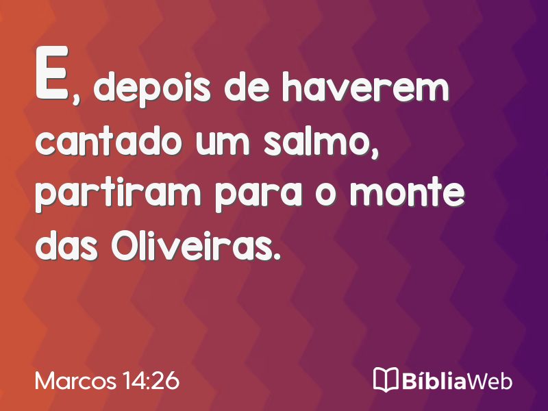Marcos 14:26 em imagem para compartilhar