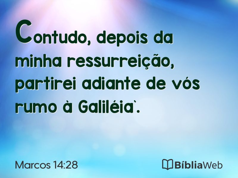 Marcos 14:28 em imagem para compartilhar