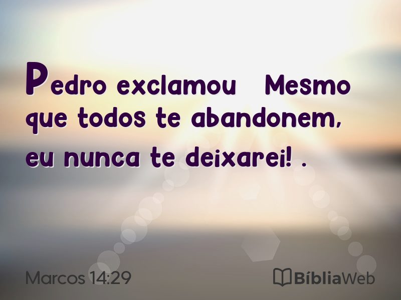 Marcos 14:29 em imagem para compartilhar