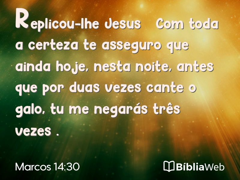 Marcos 14:30 em imagem para compartilhar