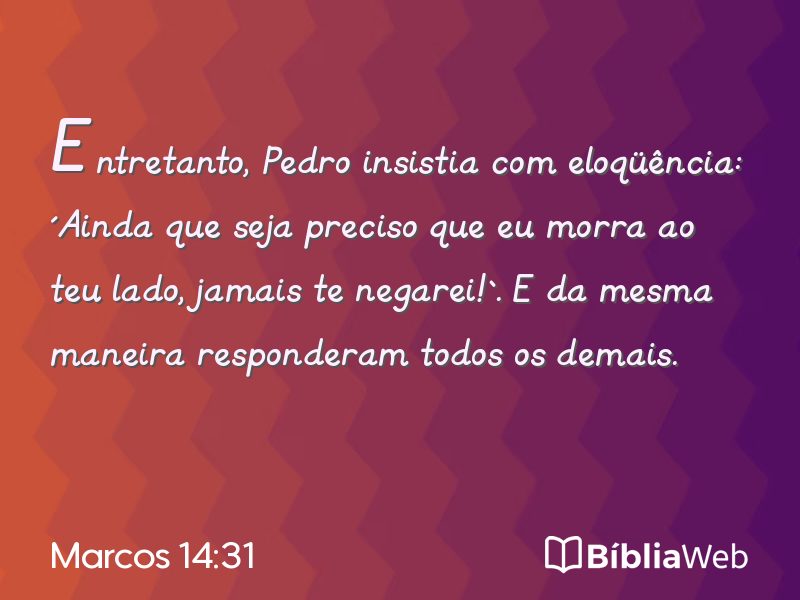 Marcos 14:31 em imagem para compartilhar