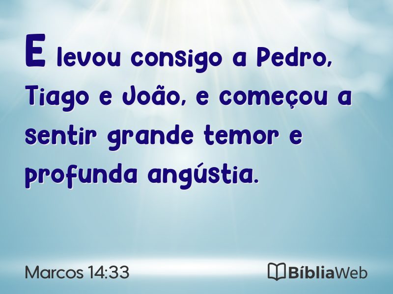 Marcos 14:33 em imagem para compartilhar