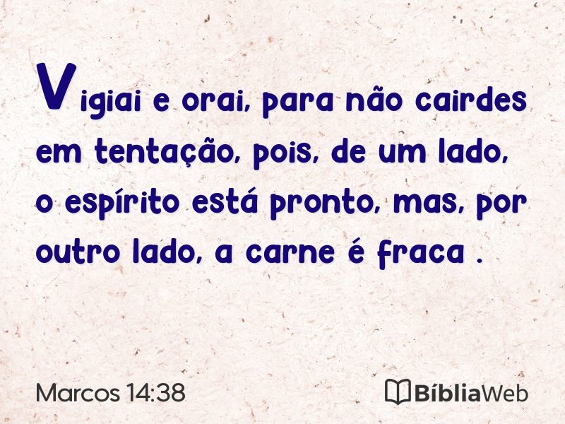 Marcos 14:38 em imagem para compartilhar