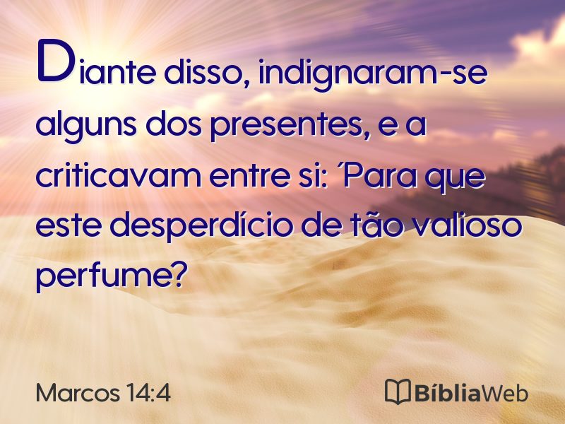 Marcos 14:4 em imagem para compartilhar