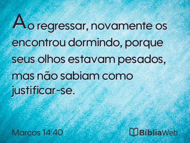 Marcos 14:40 em imagem para compartilhar