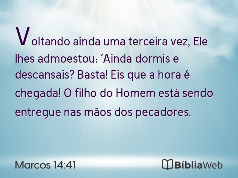 Marcos 14:41 em imagem para compartilhar