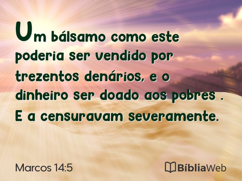 Marcos 14:5 em imagem para compartilhar