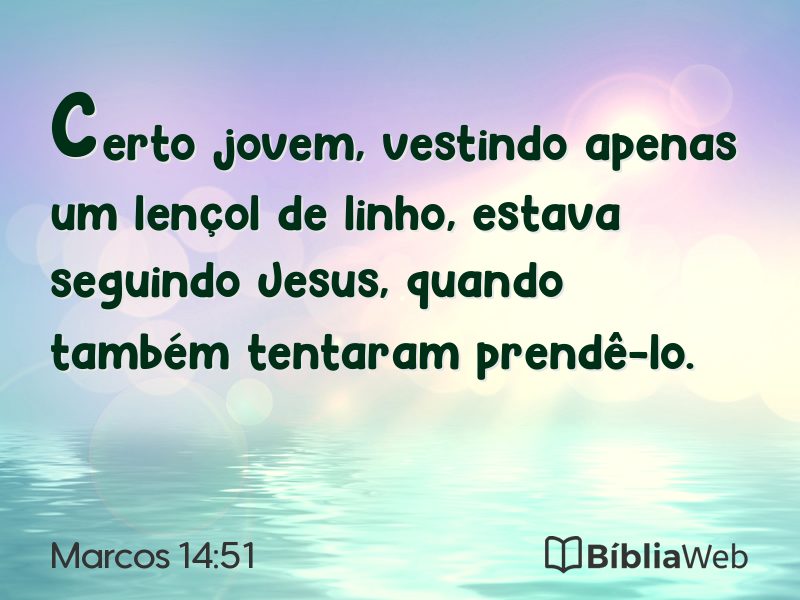 Marcos 14:51 em imagem para compartilhar
