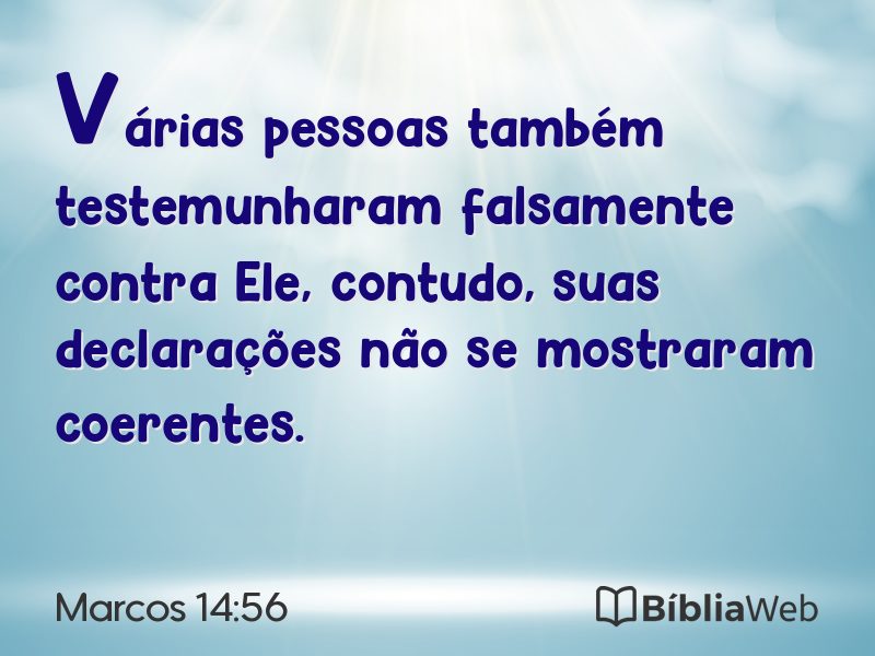 Marcos 14:56 em imagem para compartilhar