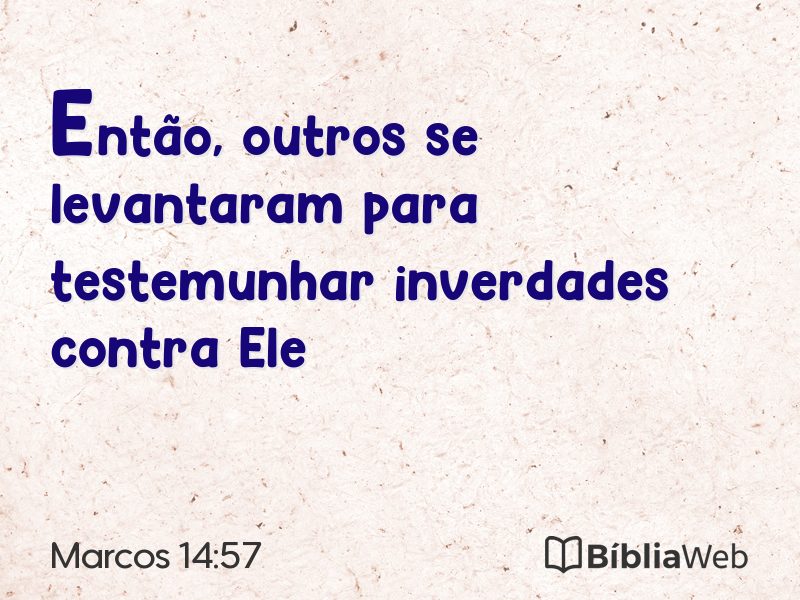Marcos 14:57 em imagem para compartilhar