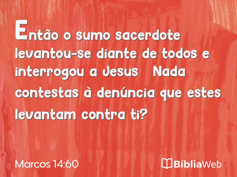 Marcos 14:60 em imagem para compartilhar