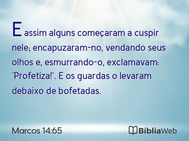 Marcos 14:65 em imagem para compartilhar