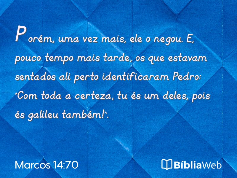 Marcos 14:70 em imagem para compartilhar