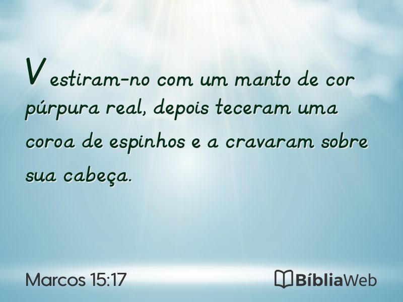 Marcos 15:17 em imagem para compartilhar
