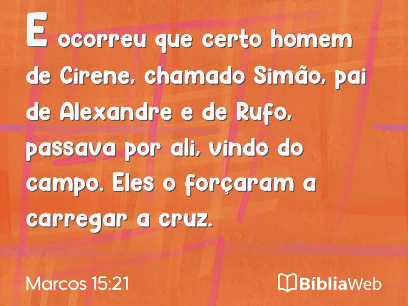 Marcos 15:21 em imagem para compartilhar