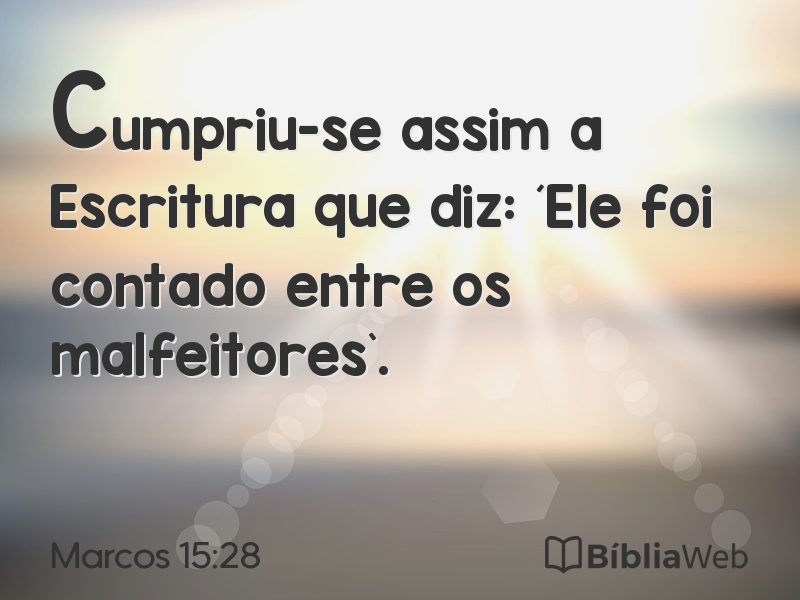 Marcos 15:28 em imagem para compartilhar