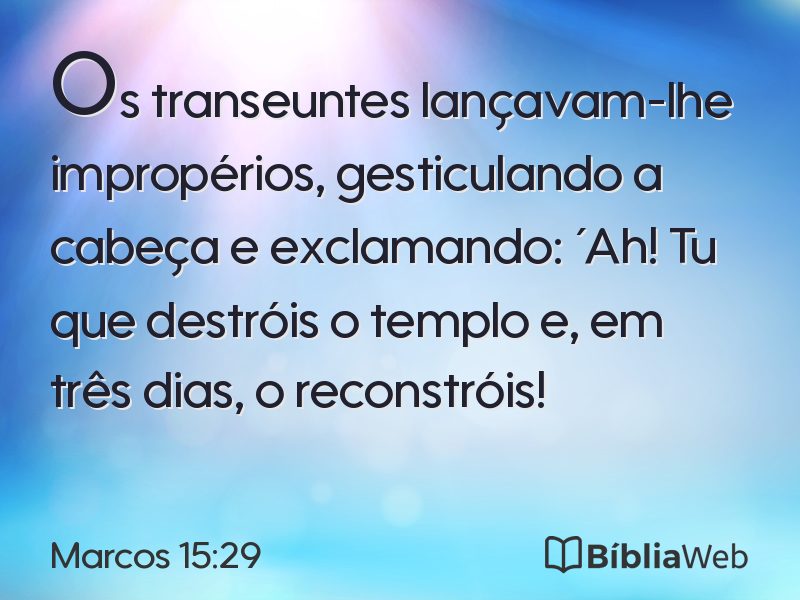 Marcos 15:29 em imagem para compartilhar