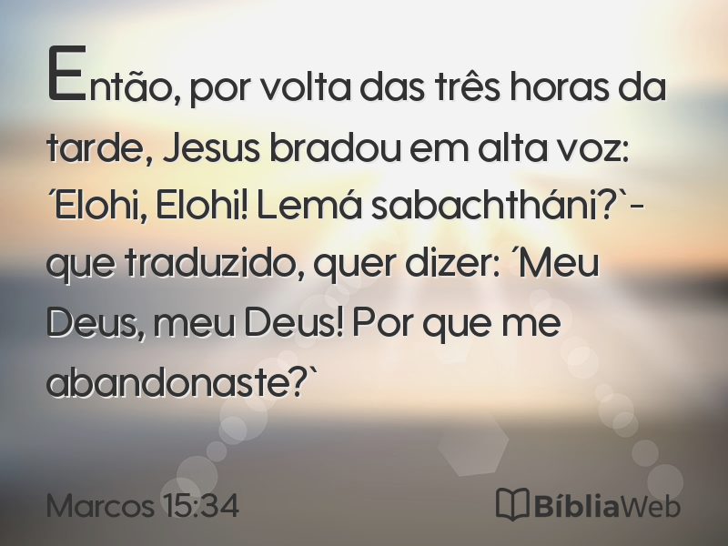 Marcos 15:34 em imagem para compartilhar