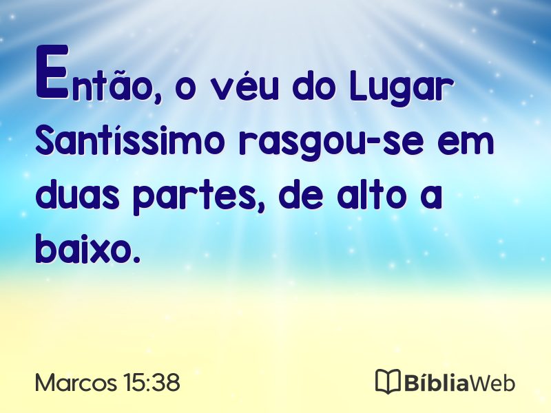 Marcos 15:38 em imagem para compartilhar