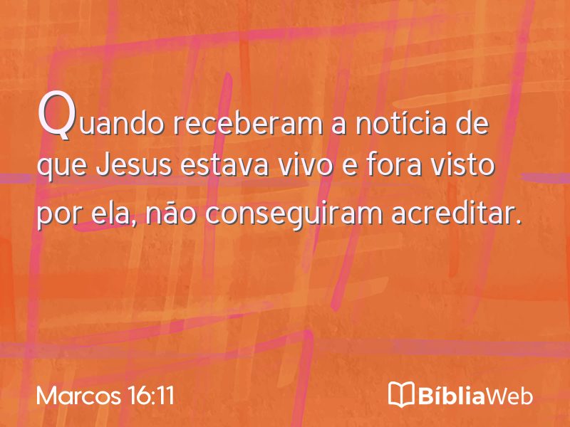 Marcos 16:11 em imagem para compartilhar