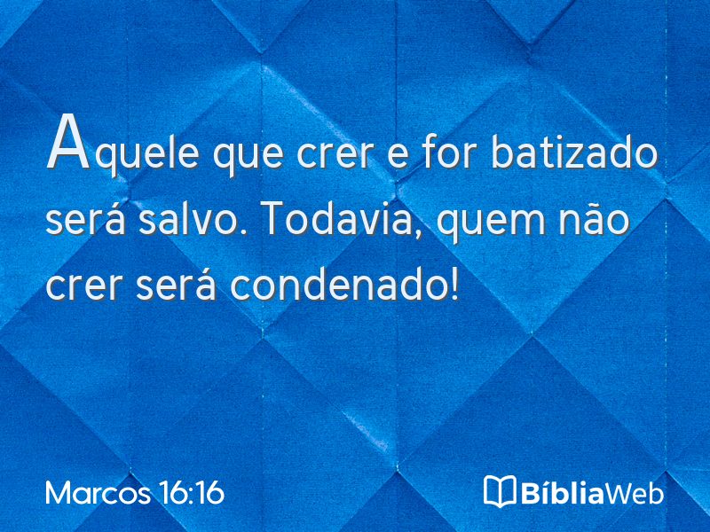 Marcos 16:16 em imagem para compartilhar
