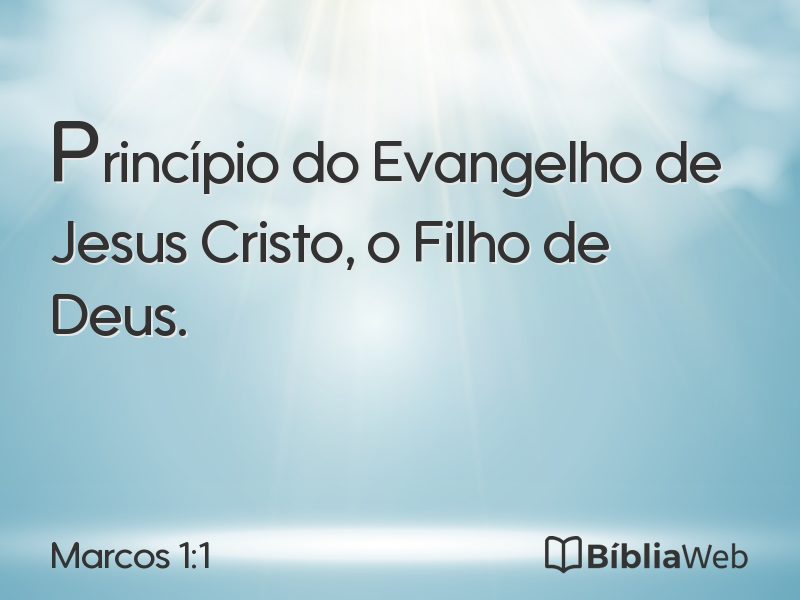 Marcos 1:1 em imagem para compartilhar