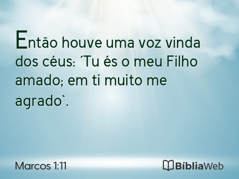 Marcos 1:11 em imagem para compartilhar