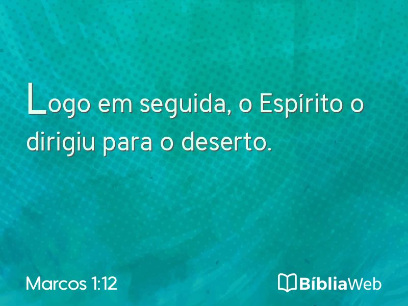 Marcos 1:12 em imagem para compartilhar