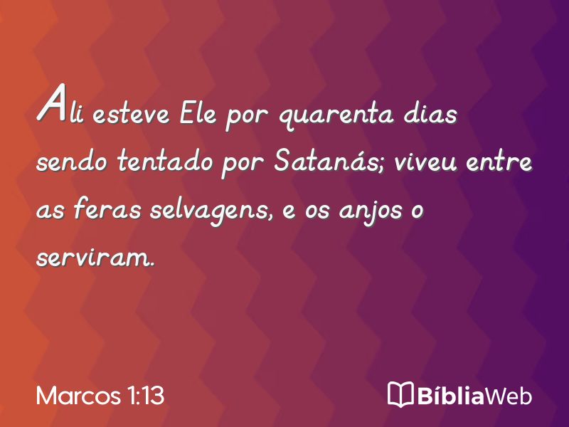 Marcos 1:13 em imagem para compartilhar