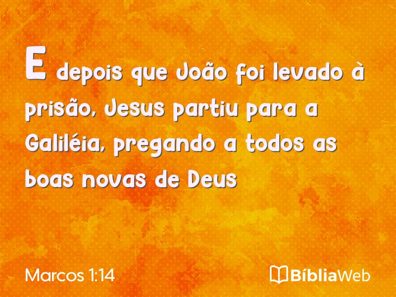Marcos 1:14 em imagem para compartilhar