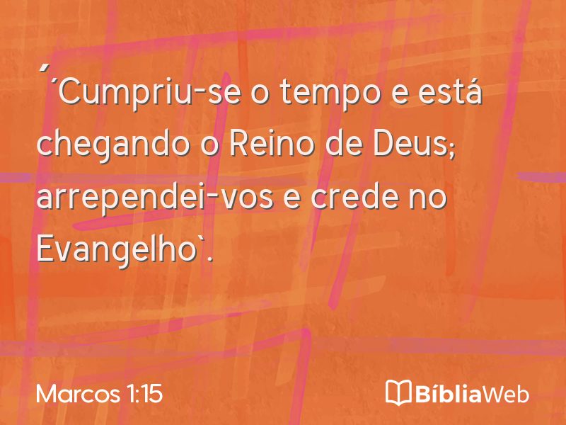 Marcos 1:15 em imagem para compartilhar