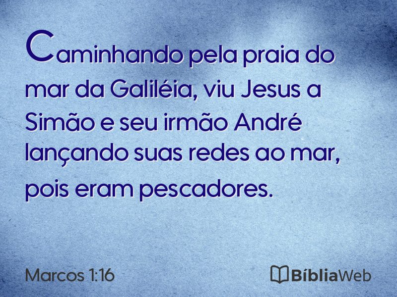 Marcos 1:16 em imagem para compartilhar