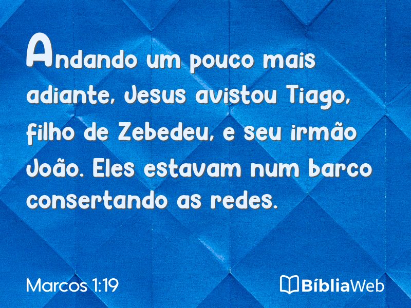 Marcos 1:19 em imagem para compartilhar