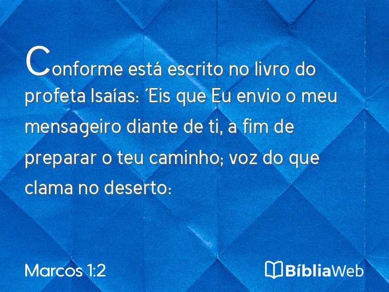 Marcos 1:2 em imagem para compartilhar