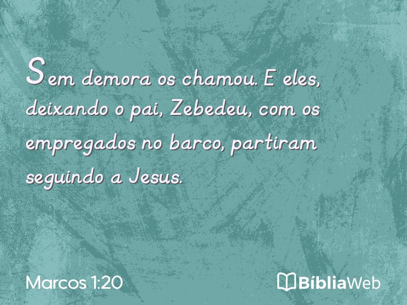 Marcos 1:20 em imagem para compartilhar