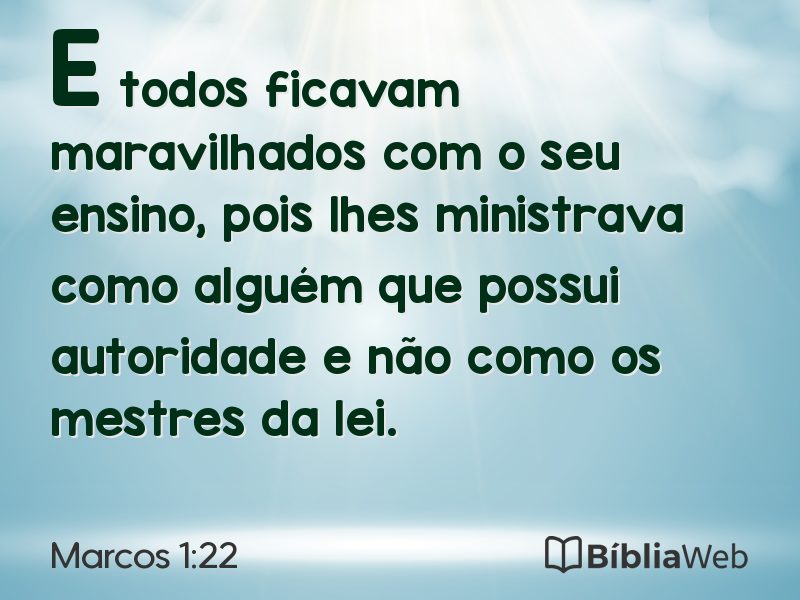 Marcos 1:22 em imagem para compartilhar