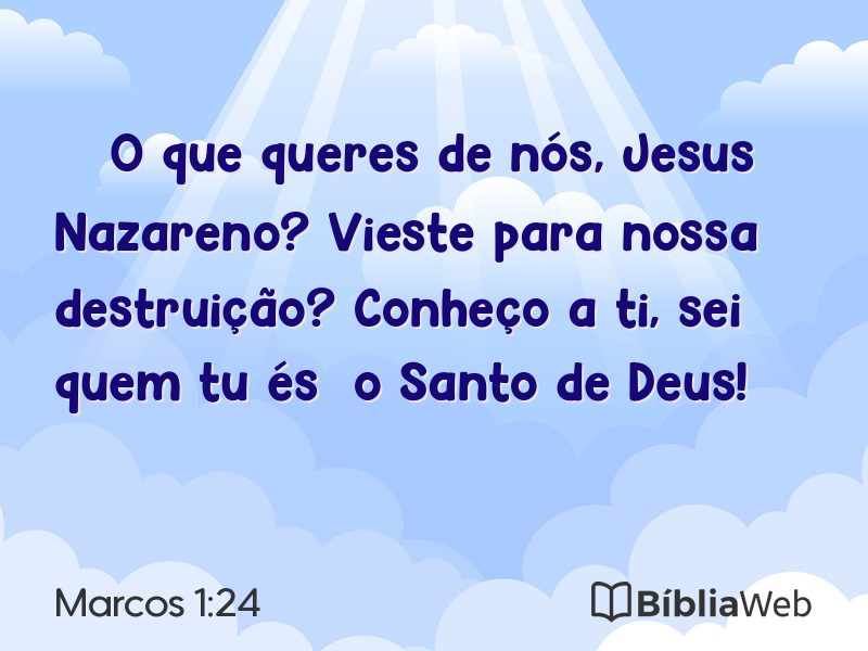 Marcos 1:24 em imagem para compartilhar