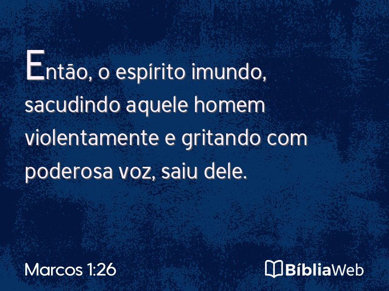Marcos 1:26 em imagem para compartilhar