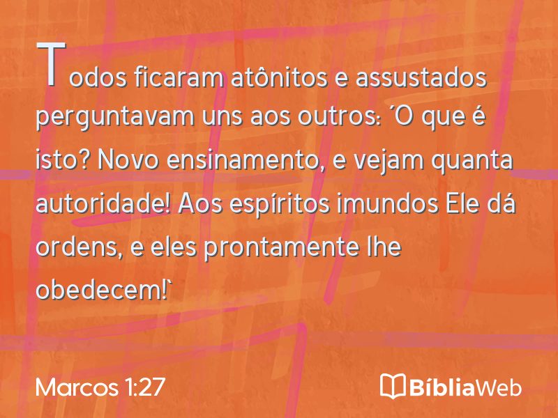 Marcos 1:27 em imagem para compartilhar