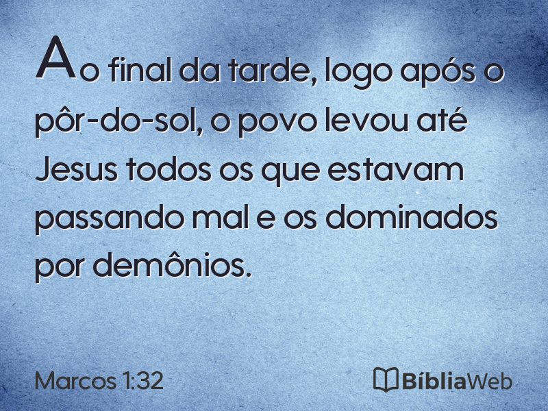 Marcos 1:32 em imagem para compartilhar
