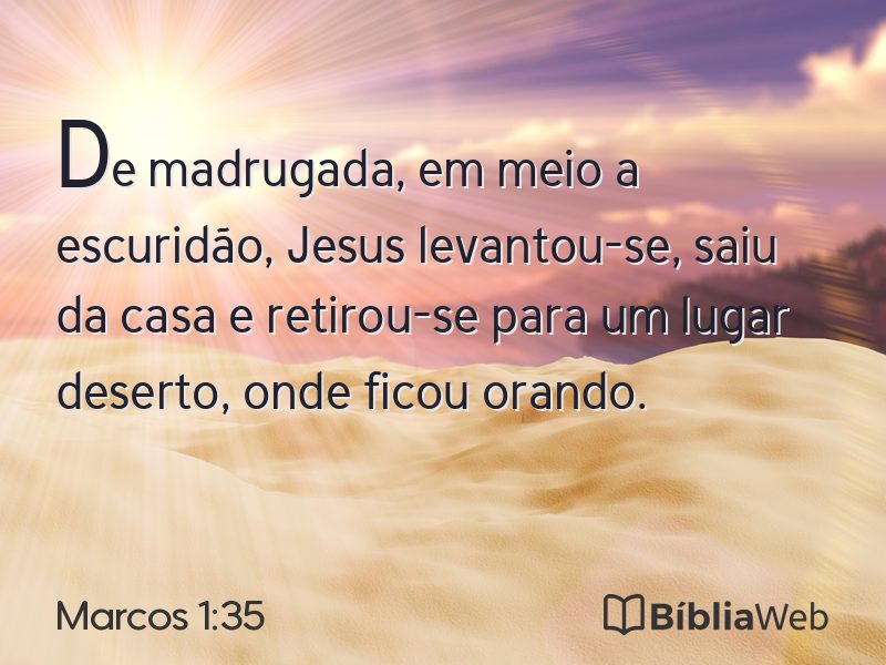 Marcos 1:35 em imagem para compartilhar