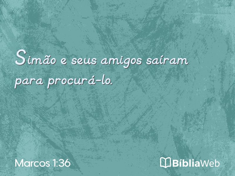 Marcos 1:36 em imagem para compartilhar