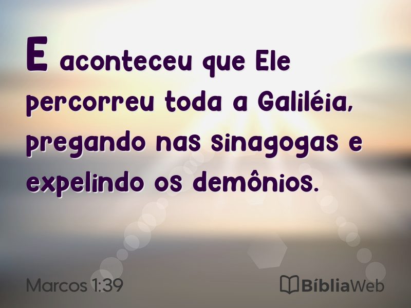 Marcos 1:39 em imagem para compartilhar