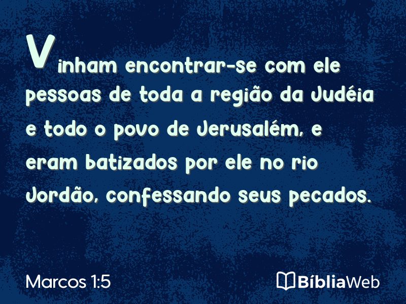 Marcos 1:5 em imagem para compartilhar