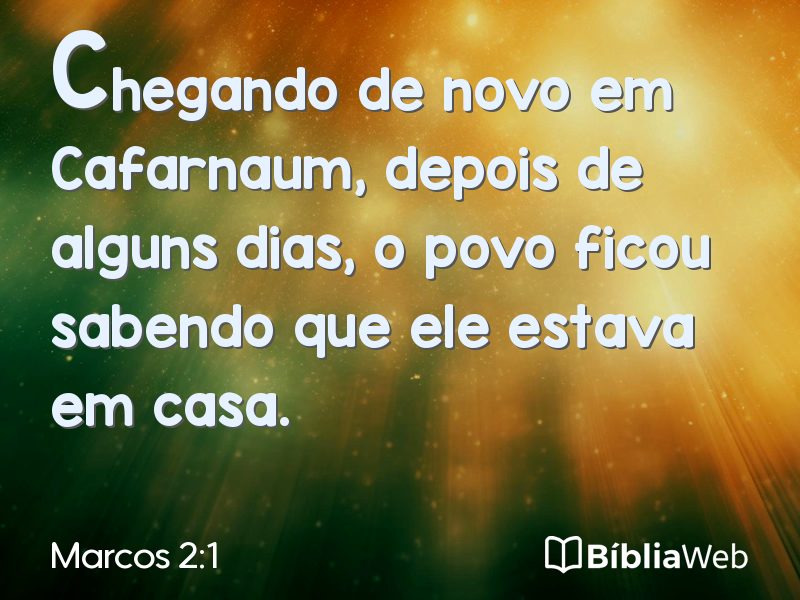 Marcos 2:1 em imagem para compartilhar