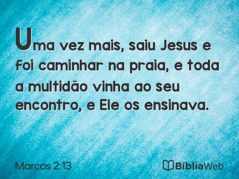 Marcos 2:13 em imagem para compartilhar