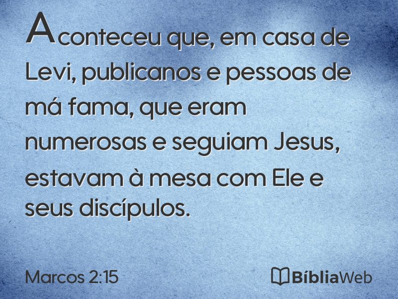 Marcos 2:15 em imagem para compartilhar