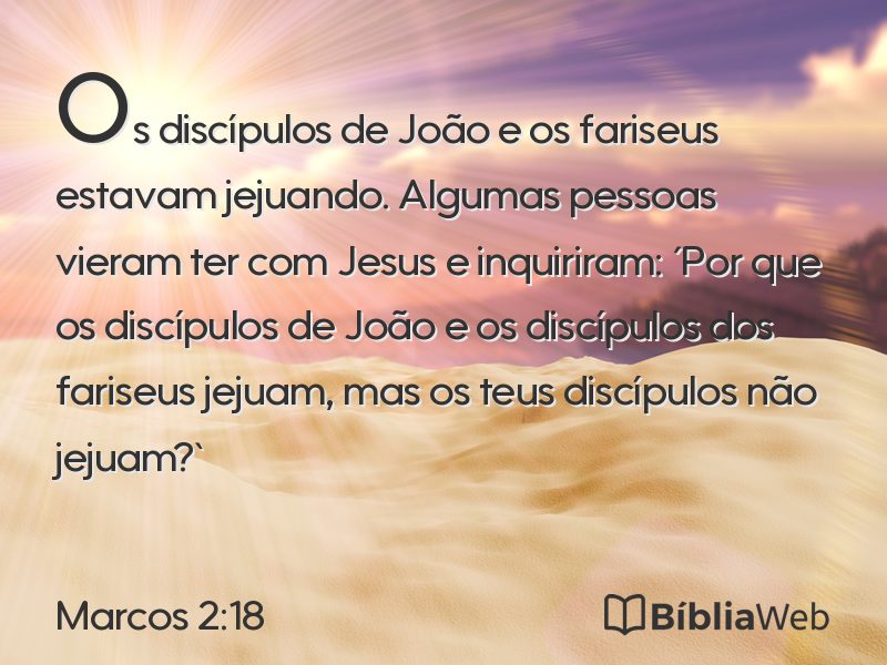 Marcos 2:18 em imagem para compartilhar